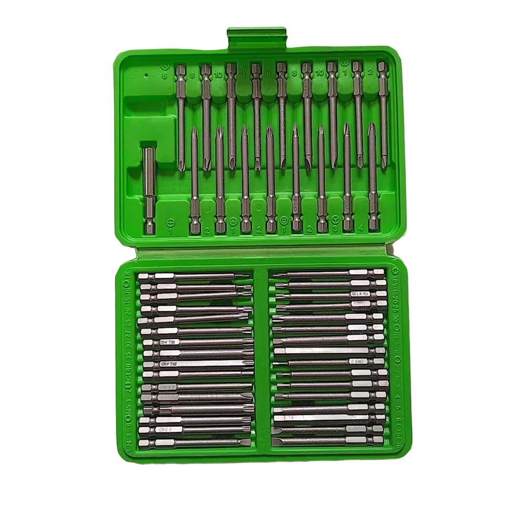 

50pcs Extra Long Reach Bit Set Screwdriver Bits For Torx Star Hex Cross Bit Hand Tools Screwdrivers Nutdrivers Accessory