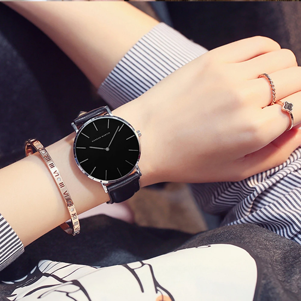 Women\'s Watch Hanna Martin Top Brand Fashion Japanese Movement Original Design Waterproof Quartz WristWatch Women Watch Gift Box