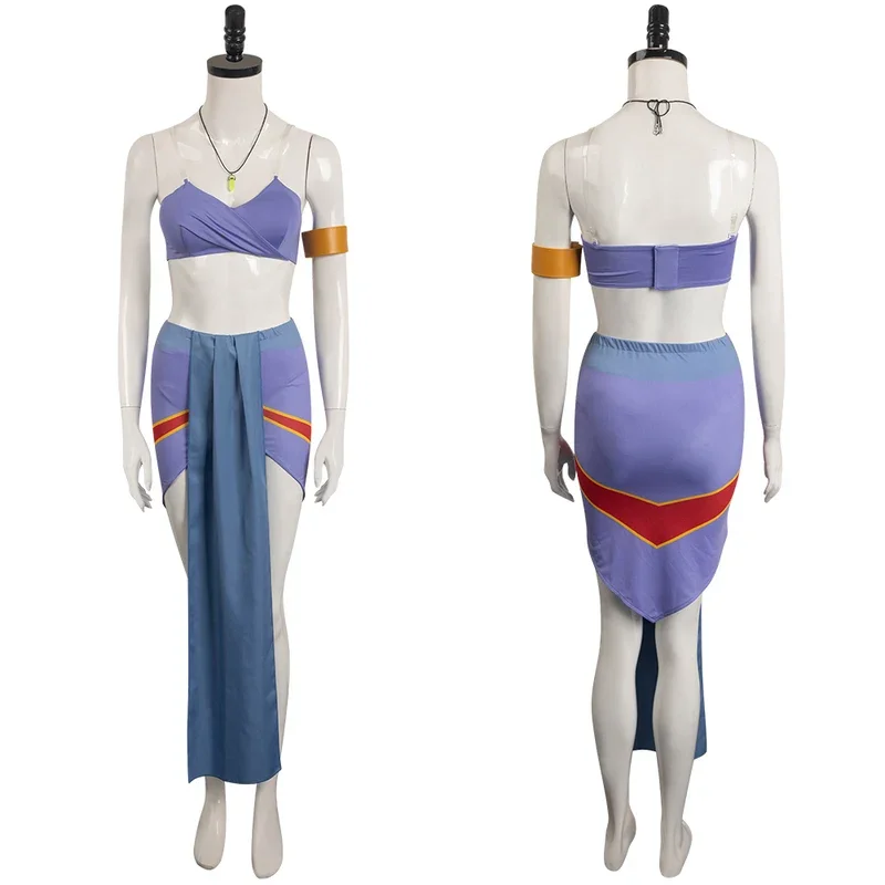 Kida Cosplay Prinzessin Frauen Kostüm 2001 Cartoon Film Atlantis Rolle Sexy Kleid Sommer Strand Outfits Halloween Rollenspiel Anzüge
