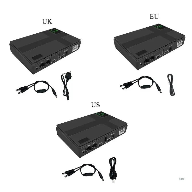 Imagem -06 - Fonte Alimentação Alternativa Portátil 5v 9v 12v 1a Mini Equipamento Ups Ininterrupto