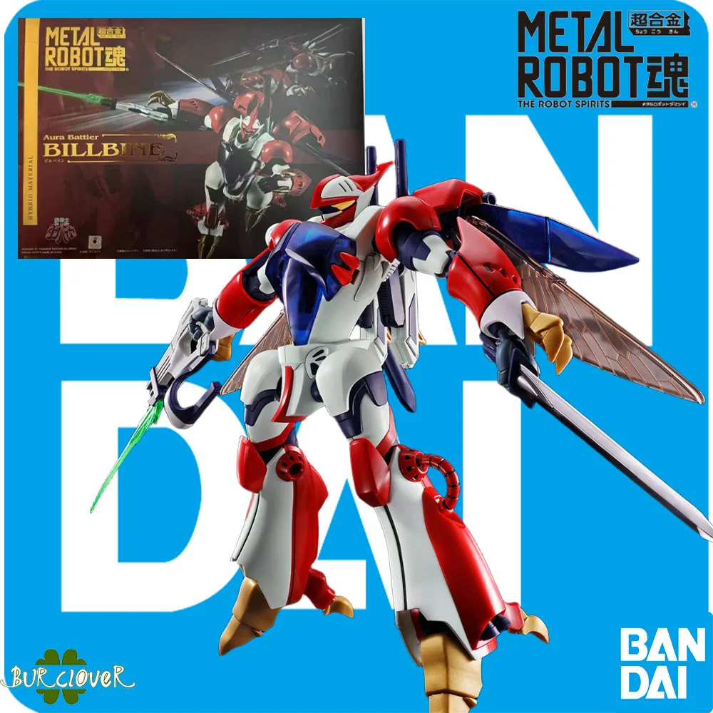100% Asli Tersedia Stok Bandai METAL BUILD Series Aura Battler Dunbine Anime R3 1/35 Bilbine Model Paduan Logam yang Dapat Digerakkan