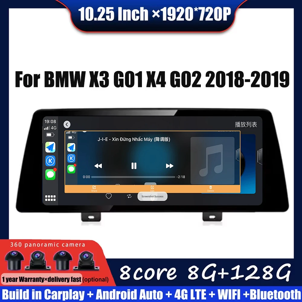 

10.25INCH Car Radio For BMW X3 G01 X4 G02 2018-2019 EVO System Car Accessories GPS Navigation Multimedia Video Player Screen