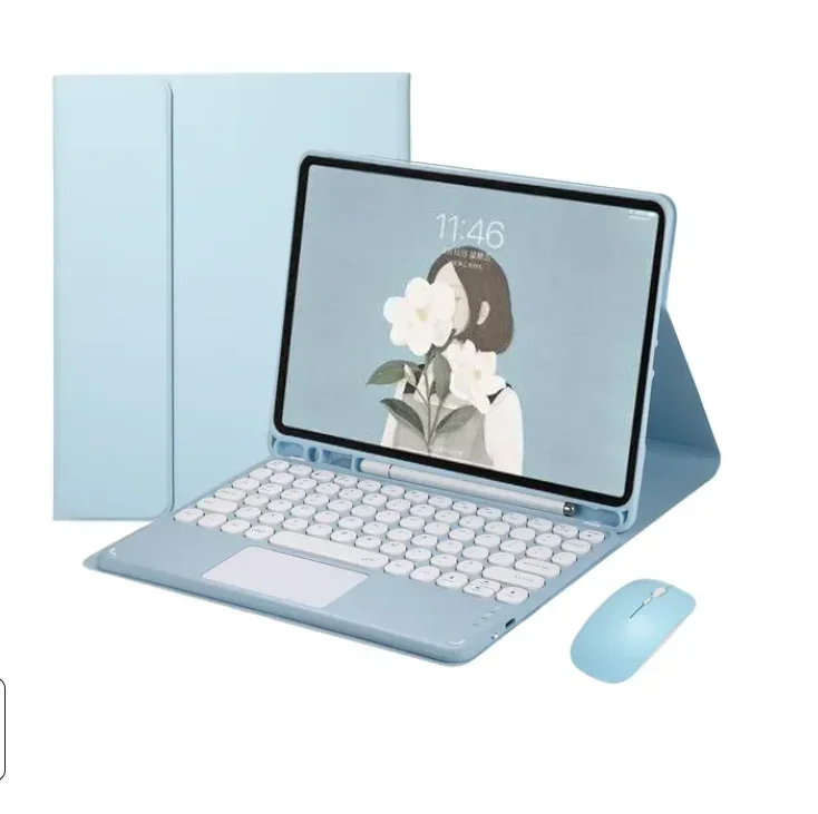 

Чехол с беспроводной волшебной клавиатурой для iPad Air 11, M3 2025 A3266 A3267 A3270, чехлы с Bluetooth-клавиатурой для планшетов Funda