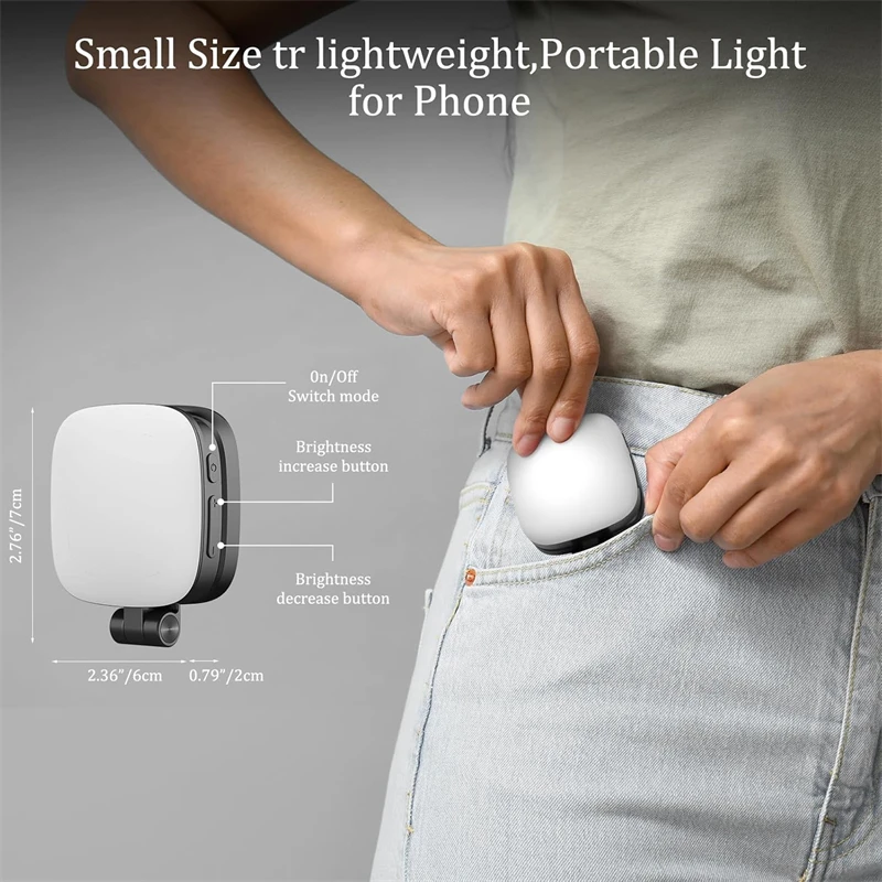 Foldable Magnetic Phone Selfie Light with Mirror for Magsafe IPhone 16 15 Fill Light Led Ringlight Video Photography Accessories