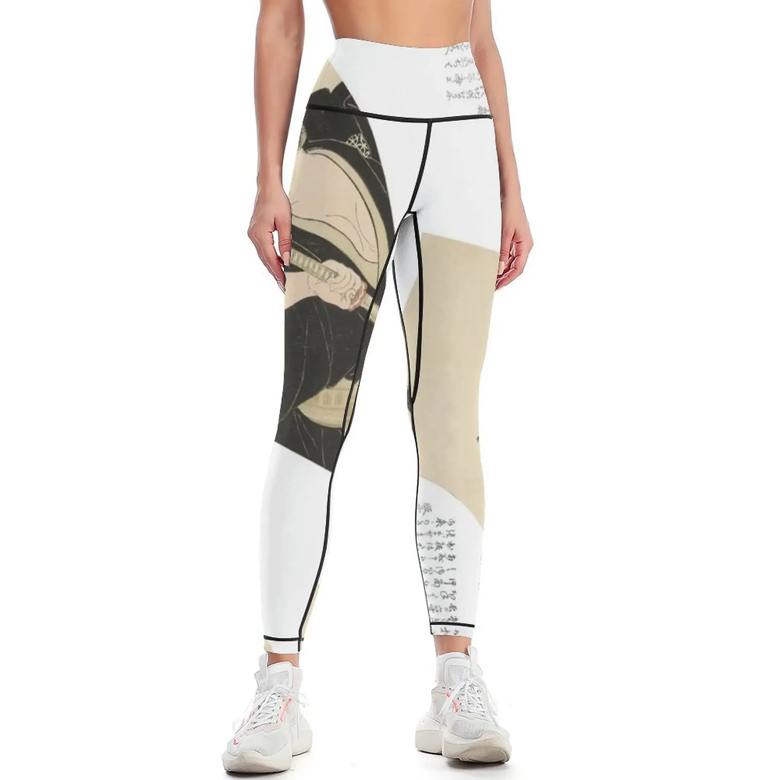 Japanese art - Kana Calligraphy Leggings Sportswear woman gym push up fitness Womens Leggings