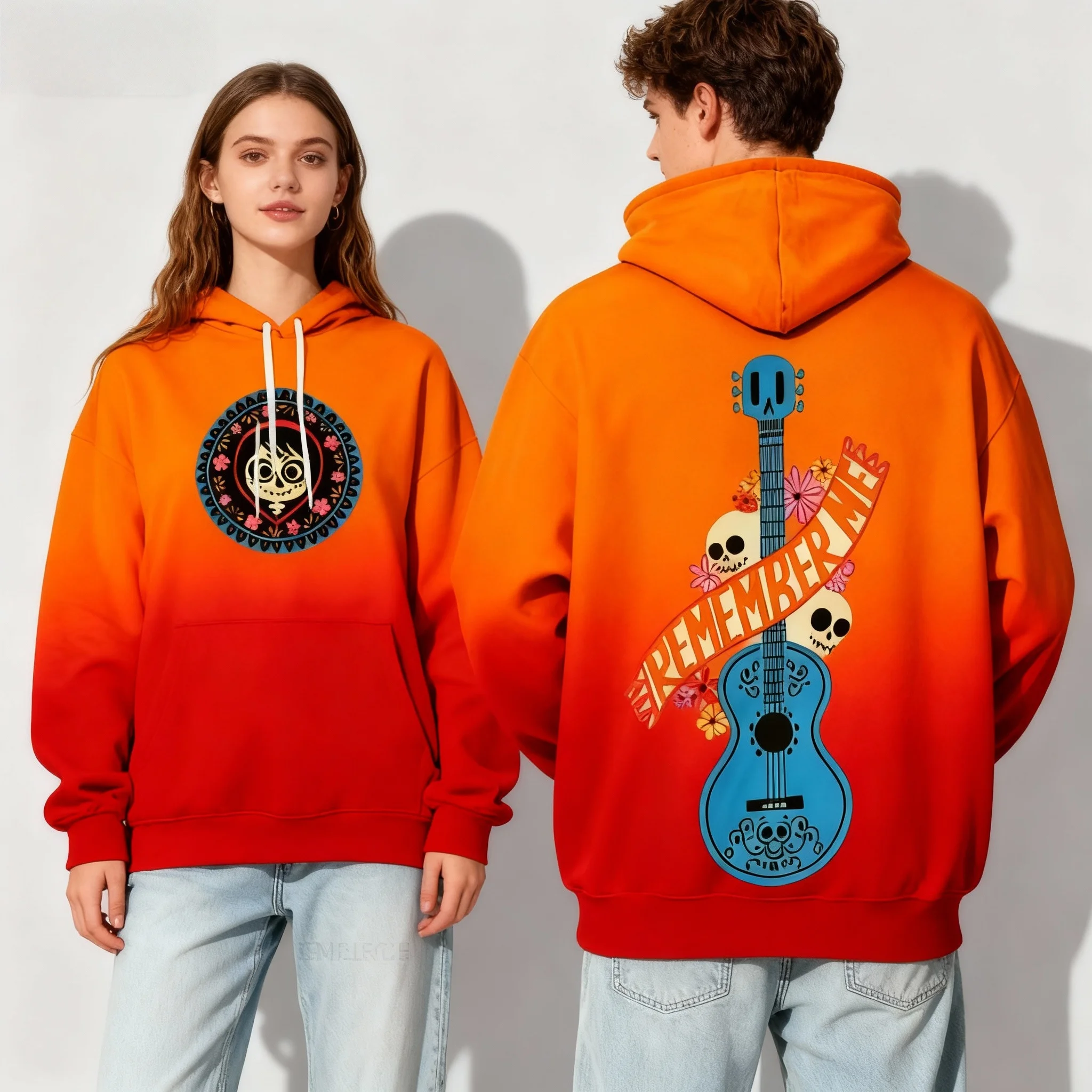 

Новая серия фильмов Disney Coco Sweet Cool Street, осенне-зимняя толстовка с капюшоном, женская куртка оверсайз для взрослых и детей одного размера