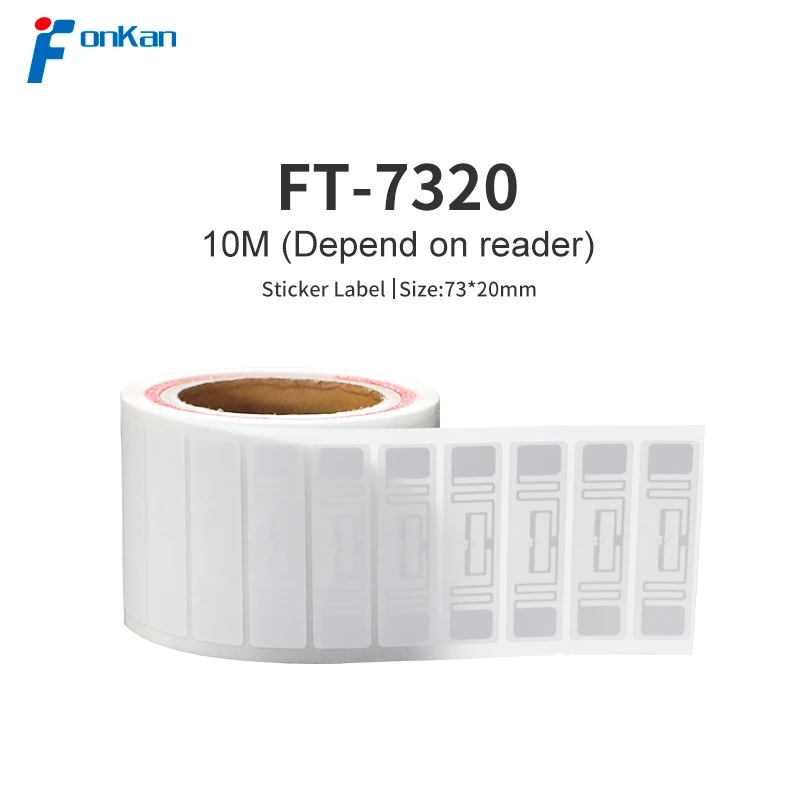 50pcs Size 73*21mm U8 U9 MR6 H9 Chipset ISO18000-6C EPC G2 860-960Mhz Adhesive Sticker UHF RFID Passive 9662 Label Tag