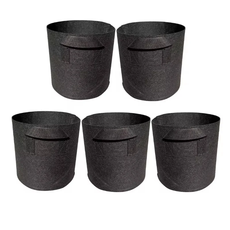 

30 Gallon Seedling Grow Bags 5PCS Aeration Fabric Pots With Handles Tree Planting