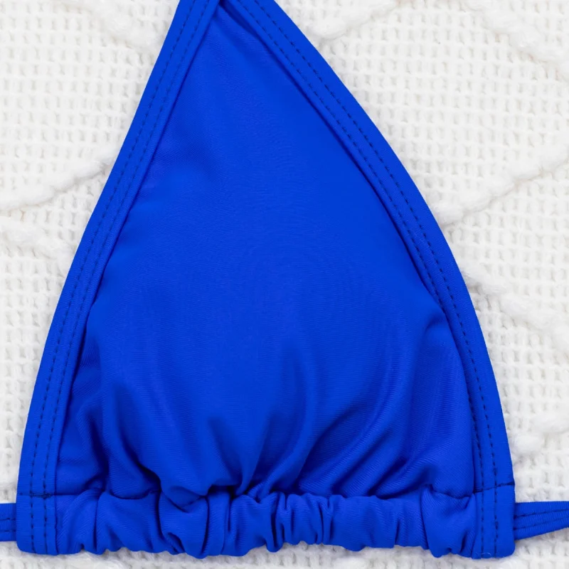 New Women's Swimwear Crystal Diamond Triangle Thong Beach Bikini Swimsuit