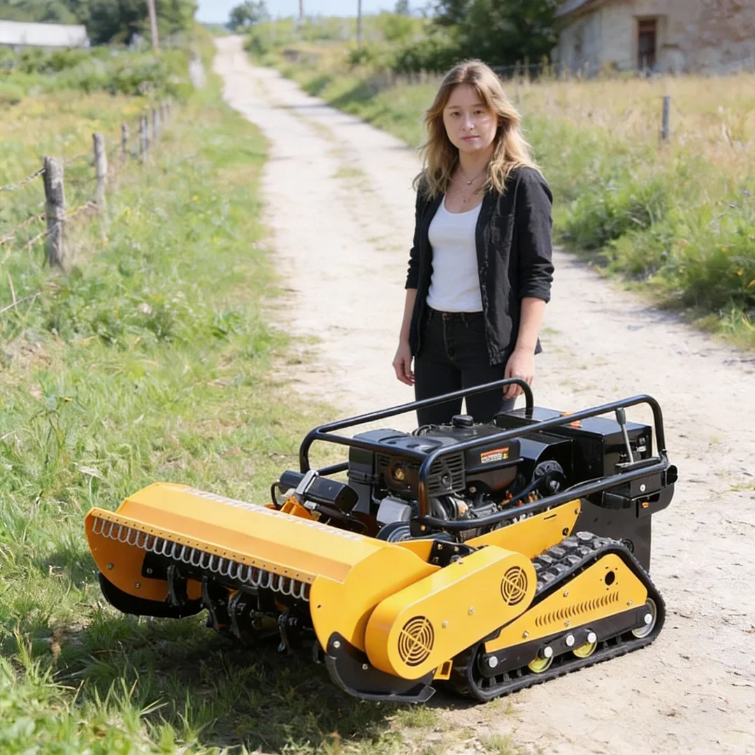 

Customized Professional-grade Flail Lawn Mower - Manganese Steel Blades and Thickened Tracks for Farmland Hillside Mowing