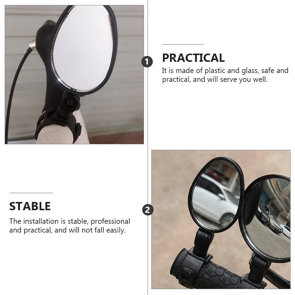 Specchietti retrovisori da 2 pezzi Specchietto per bici professionale Manubrio Accessorio retrovisore per ciclismo durevole Specchietto per bici Specchi utili