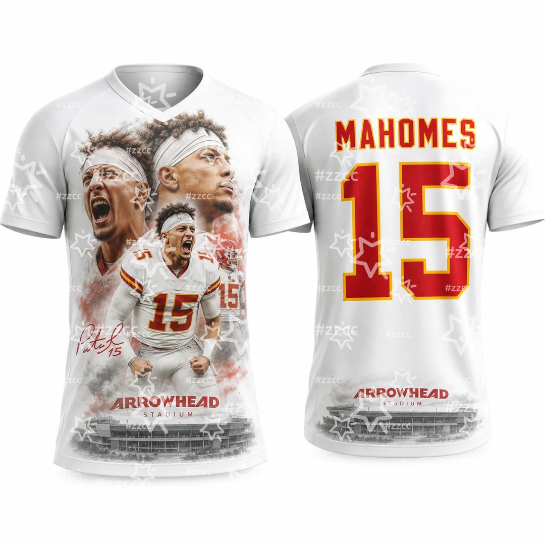 2026 Patrick Mahomes Nr. 15 Rugby-Trikot American-Football-Trikot Sommer-Sportbekleidung Schnelltrocknend Herren-T-Shirt Kinder- und Damenbekleidung ﻿ – Detail 2