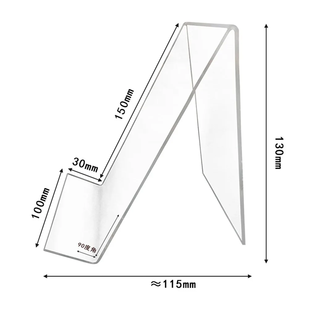 Minimalist Acrylic Book Holder Transparent Multi Functional CD Display Rack Portable Bookend School Office