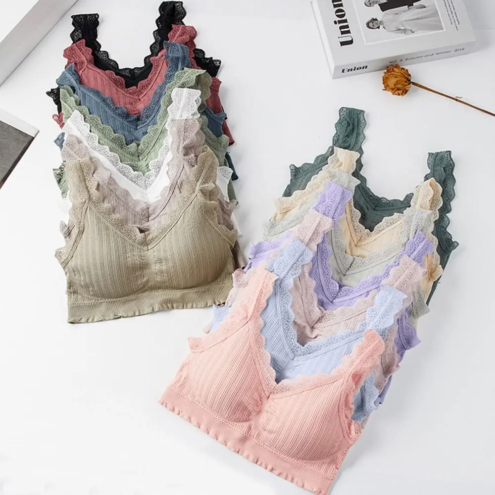 Casual with Bra Pads Summer Tank Tops Lace Sleeveless Fitted Tops Underwear Loose Suspenders Vest for Women Vest Corset