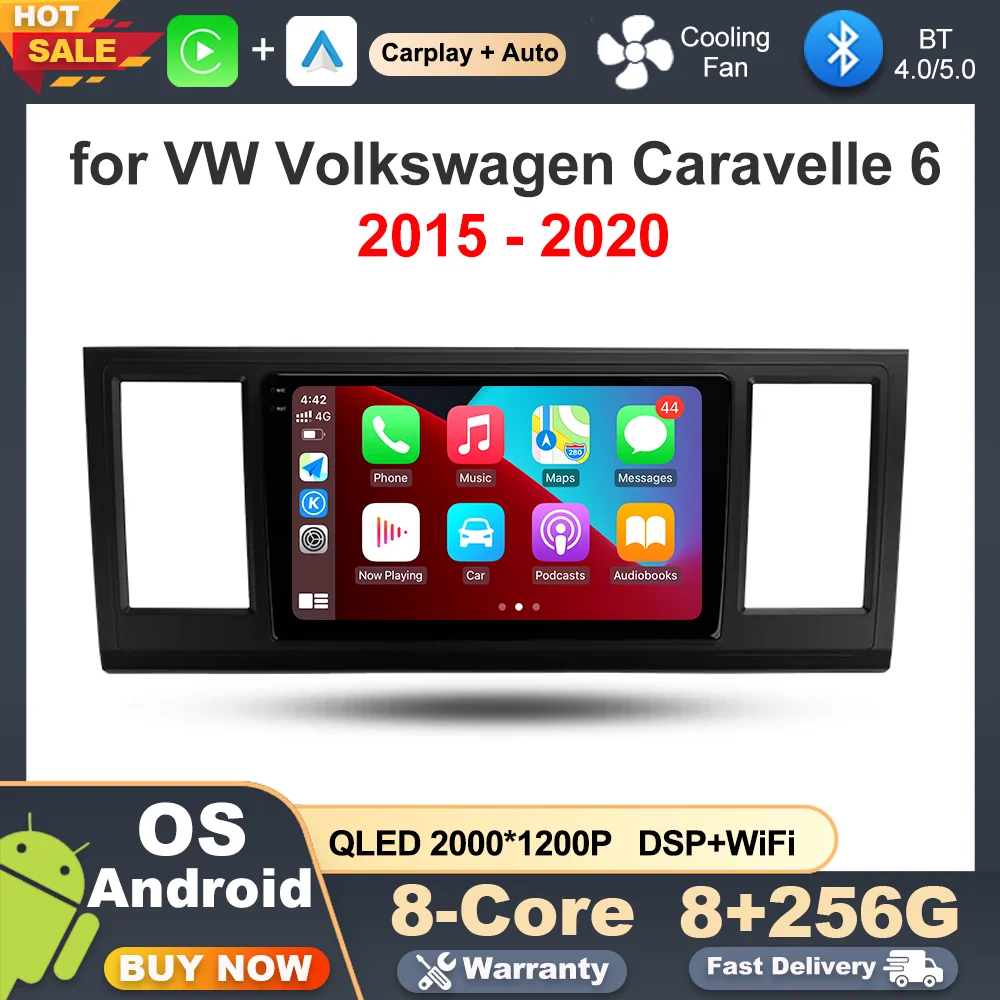 

Android OS Car Multimedia Radio Stereo Player GPS Navi for VW Volkswagen Caravelle 6 2015 - 2020 9 '' IPS Touch Screen Head Unit
