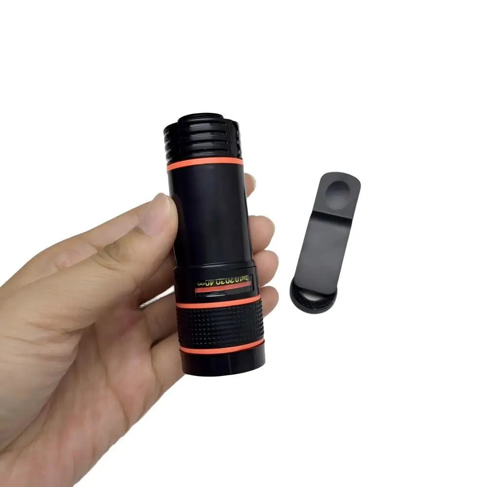 1 pz teleobiettivo obiettivo per fotocamera per telefono cellulare obiettivo telescopico 12X, clip universale su obiettivo per fotocamera per telefono cellulare con messa a fuoco telescopica