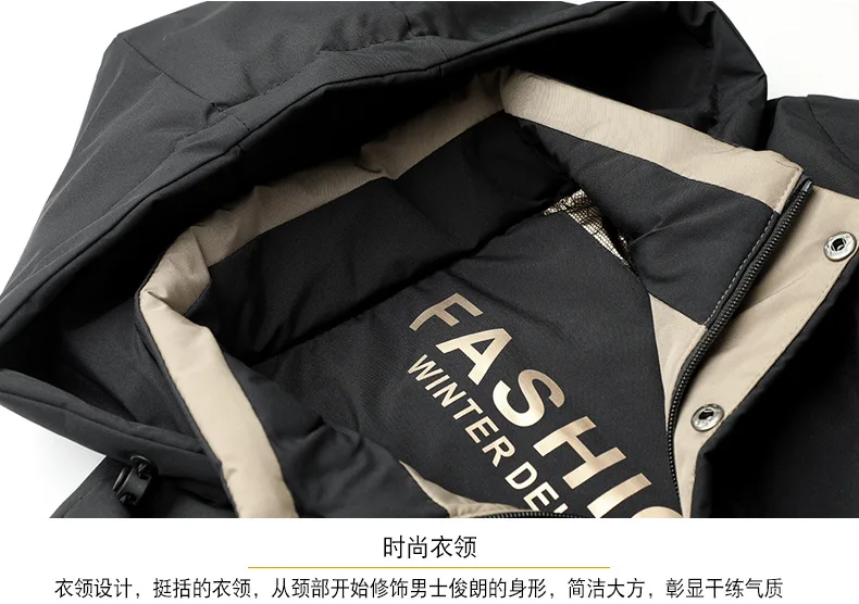 Winter New Arrival Middle Aged Men High Grade Thick Warm Down Cotton Coat Father Style Male Casual Business Outerwear For Daily