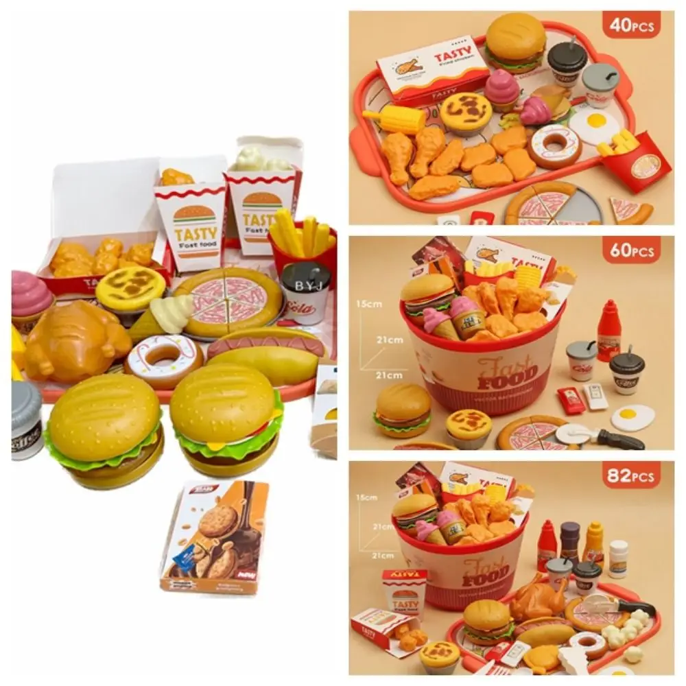 

French Fries Fried Chicken Simulation Food Toys Fried Chicken Simulation Toys Children's Role-Playing Kitchen Toys Kitchen Toys