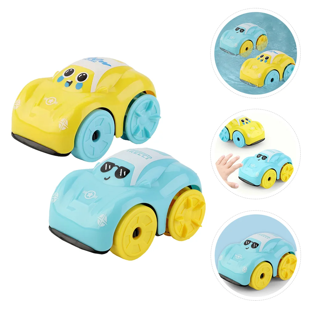 

2 Pcs Baby Toys Wind up Pool Clockwork Car Cartoon Bathroom Model Practical Children’s