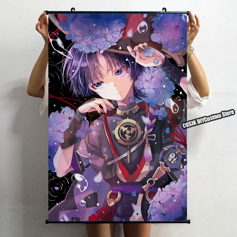 Anime gra Genshin Impact Scaramouche plakat zwój na ścianę Home Decor HD malarstwo ścienne słupek dekoracja salonu kolekcja sztuka