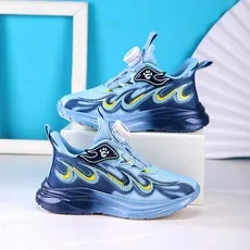 

Весенняя новая стильная сетчатая дышащая детская спортивная и повседневная обувь с вращающейся пряжкой, детские кроссовки 29-39