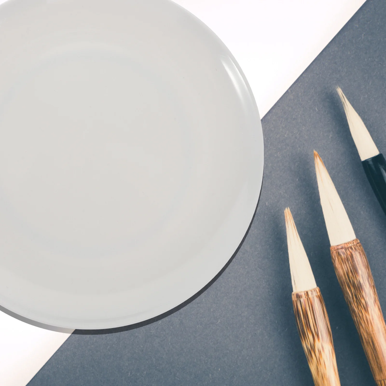 

2pcs Dish Plate Plastic Watercolor Mixing Plates Small Paint Ink Dish For Calligraphy Supplies Desktop Decorative Ink Container