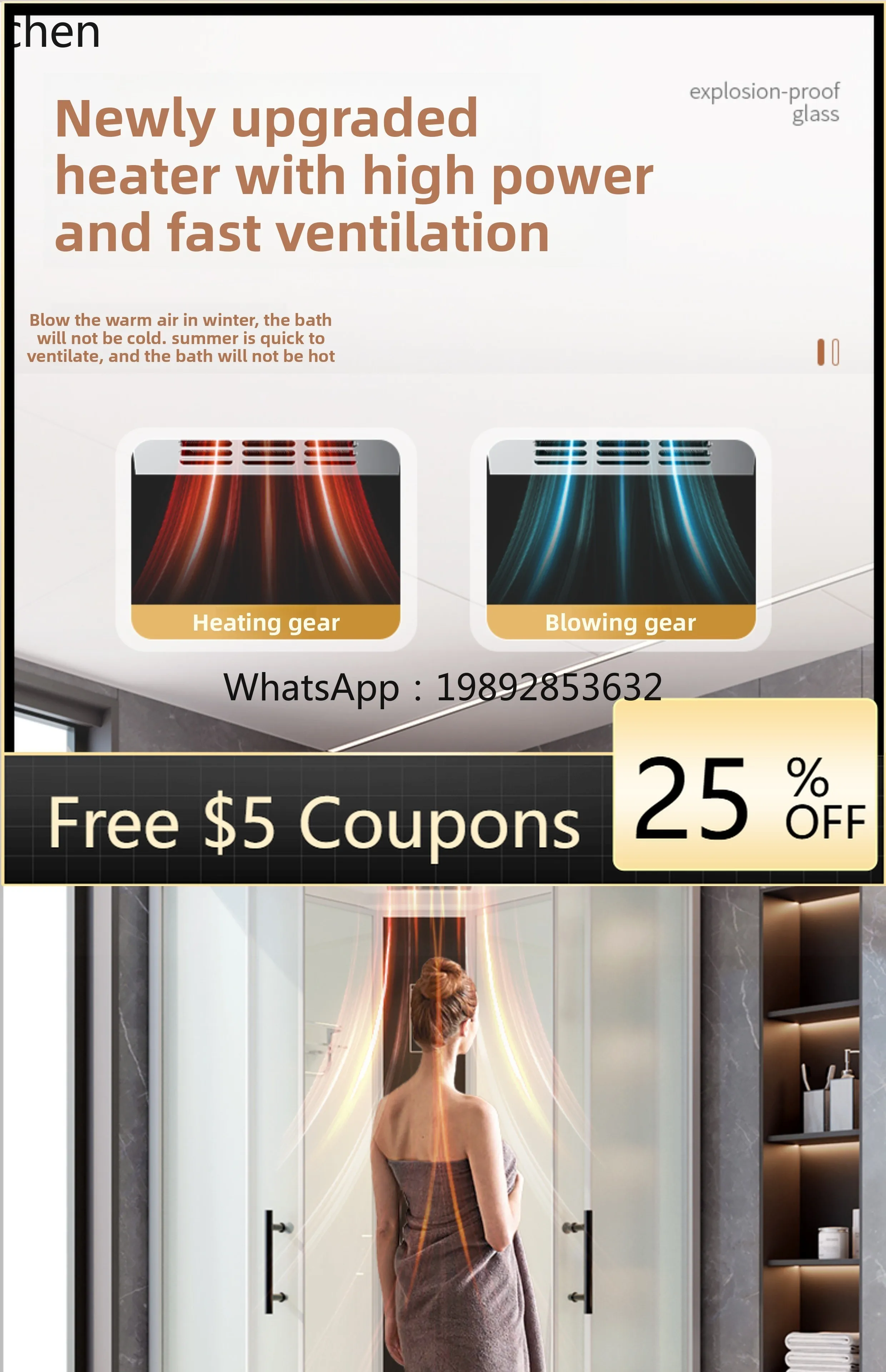 

shower room fan-shaped assembled waterproof insulation multi-functional dry and wet separation family integrated bathroom