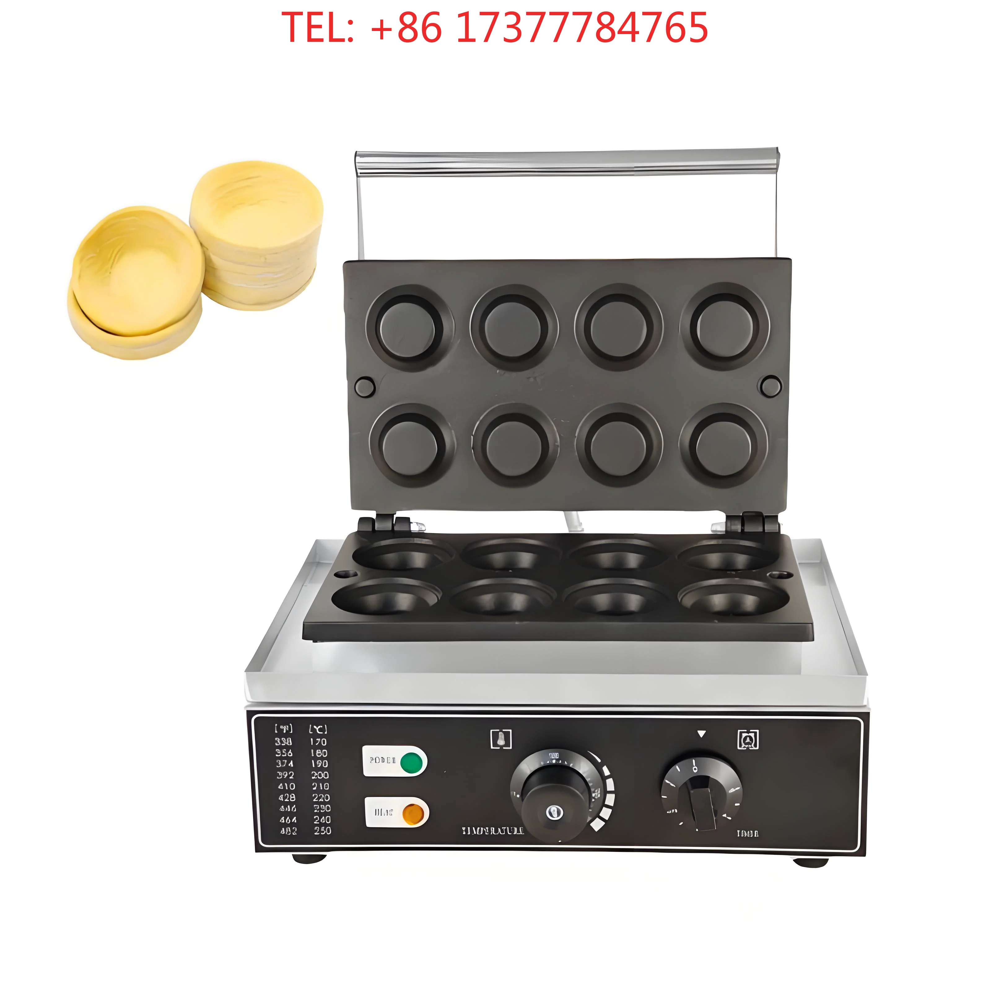 Food tools  Commercial 8 Grids Small Tart Waffle Maker Machine Cheese Tart Shell Maker Cook Matic Tartlet Shell Maker