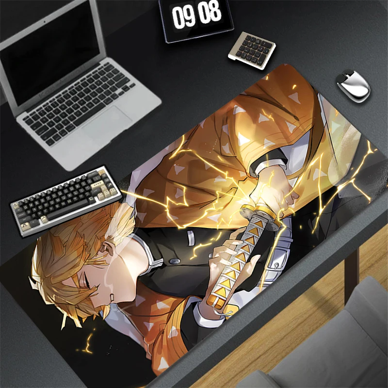 Computer Gaming Accessories Cool Mousepad Office PC Mouse Pad D-demon Slayer Zenitsu Keyboard Pad Desk Decoracion Anime Desk Mat