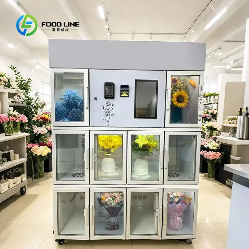 Customized Automatic Flower Vending Locker Machine 24h Self Service for Fresh Flowers with Temperature Regulation