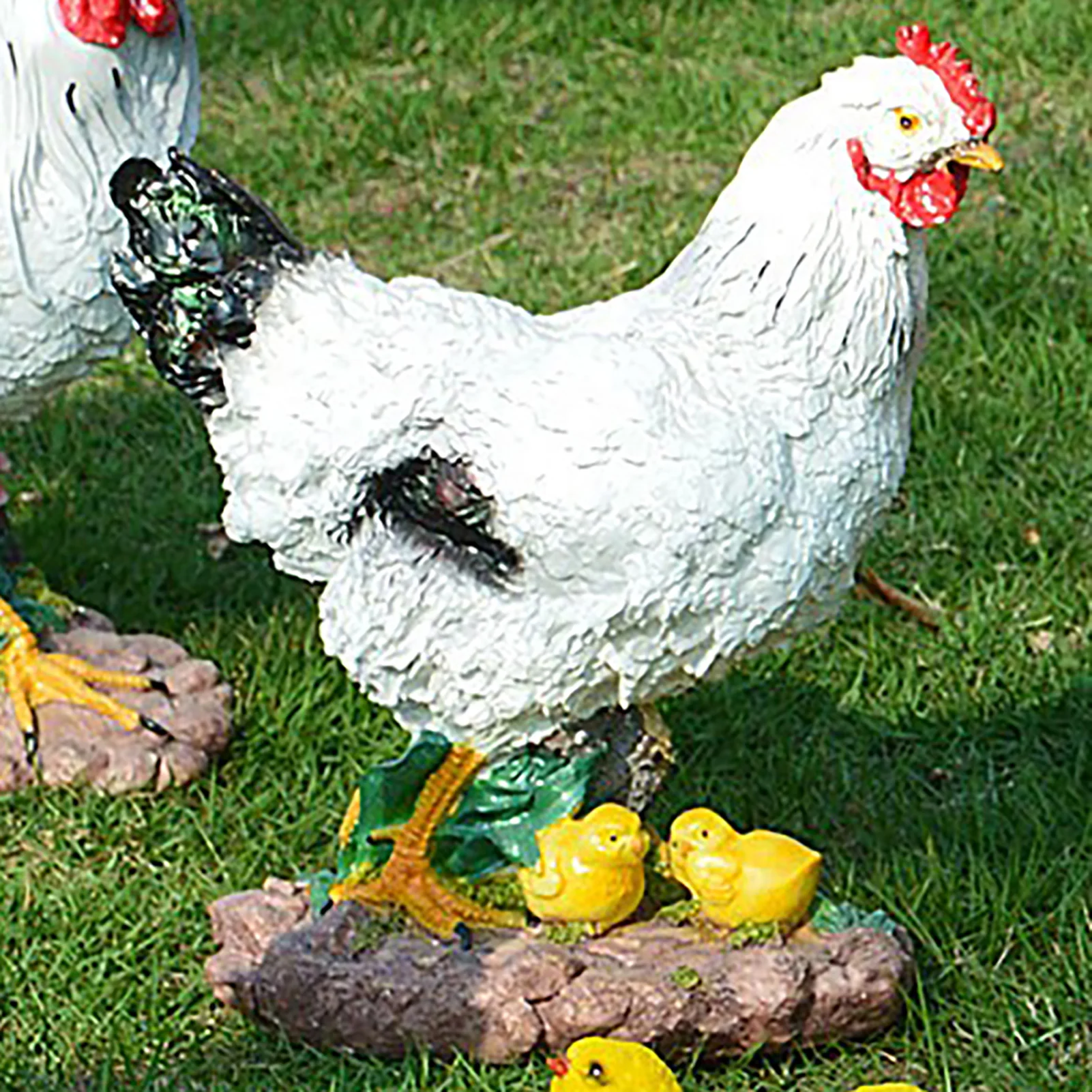 Rooster Hen Chick Ornaments Courtyard Garden Decorations Poultry And Chicken Model Resin Technology