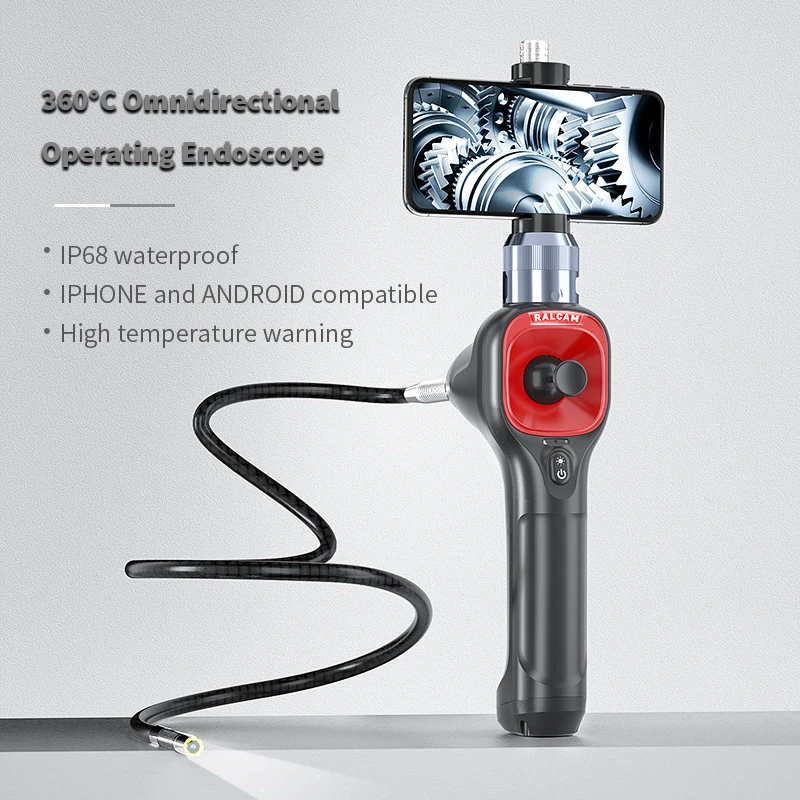 720° Rotatable Endoscope with High Temperature Warning Waterproof And Oil-resistant Inspection Camera