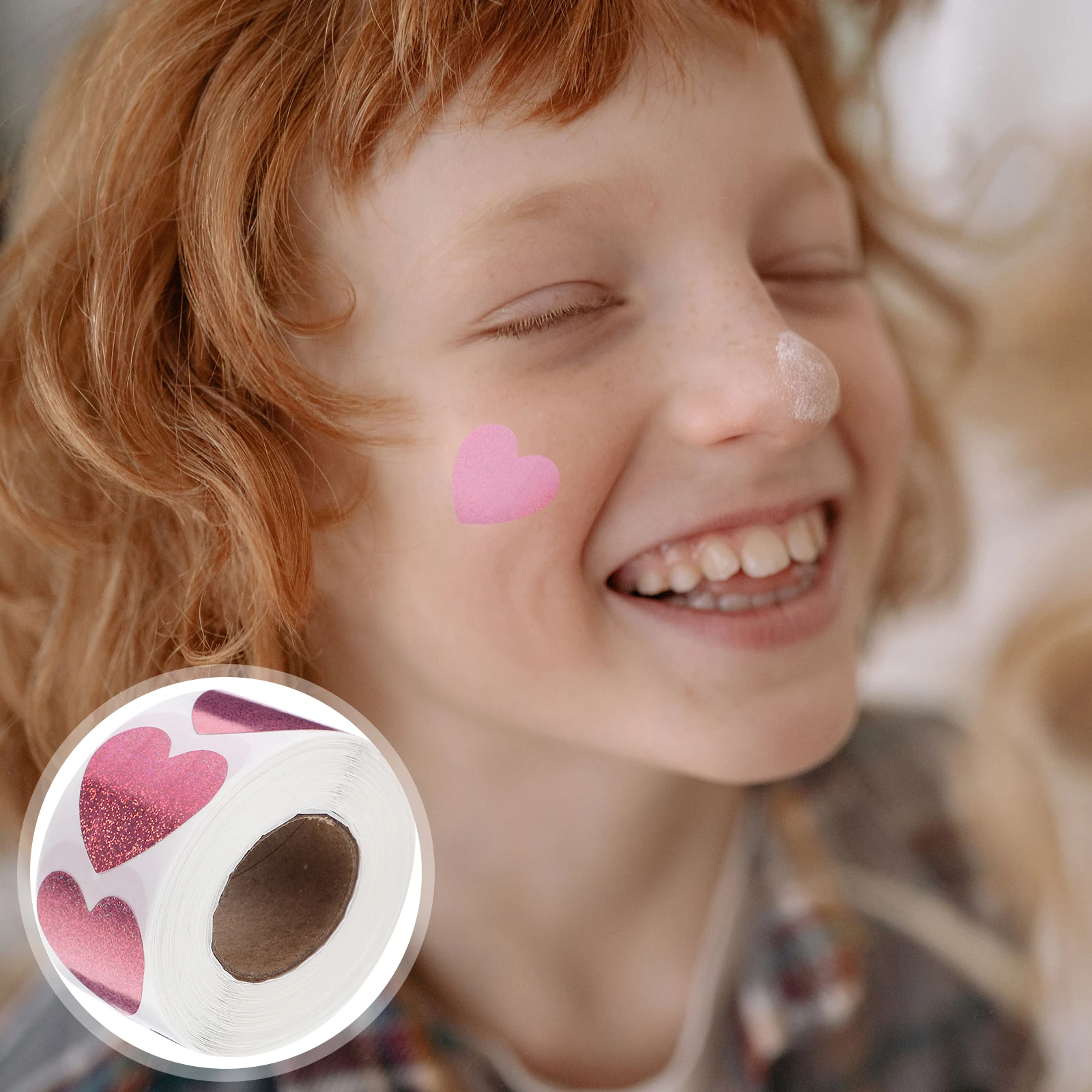 

500pcs Self-Adhesive Sun Tan Heart Waterproof Decals Glitter Stickers For Kids Adults Body Tanning Heart Labels Tanning Stickers