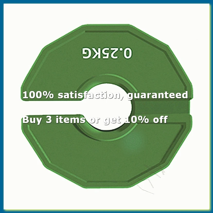 1Pcs Gym Micro-Type Plates Dumbbell Fractional Weight Plate Rubber Fractional Weight Plates Add-on Change Green 0.25KG-FABY