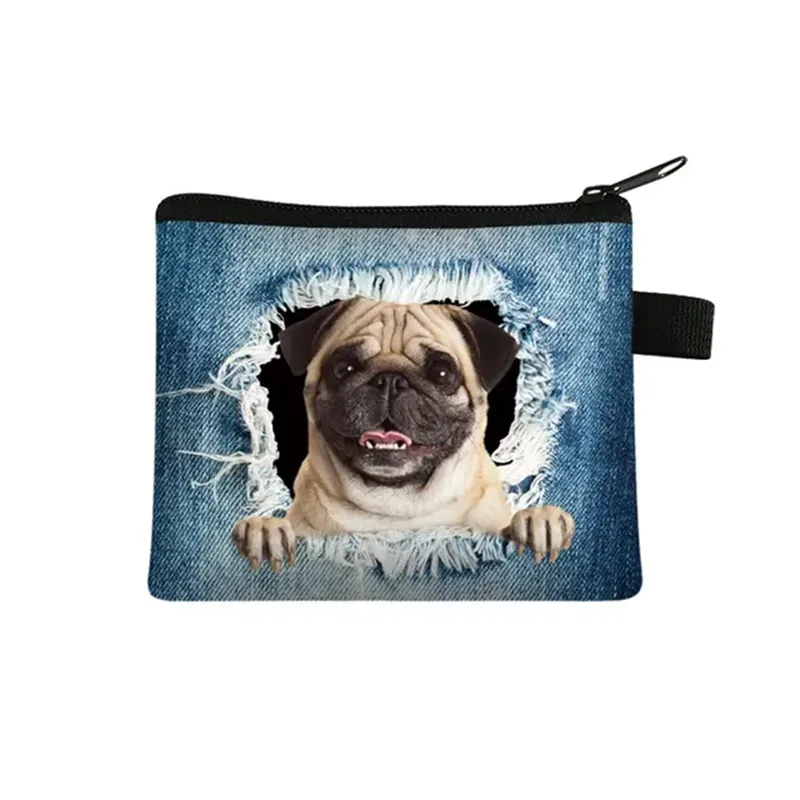 Fashion Cute Pet Dog Cat Women Coin Purse Puppy Kitten Mini Wallet Ladies Lipstick Storage Bags Girls Keychain Money Bag