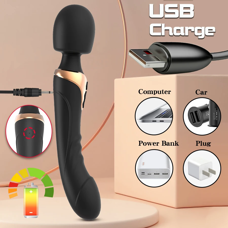 Powerful Vibrator Dildos Wand for Women 10 Modes Clitoris Stimulator G Spot Vagina Massager Adult Sex Toys for Woman image 6