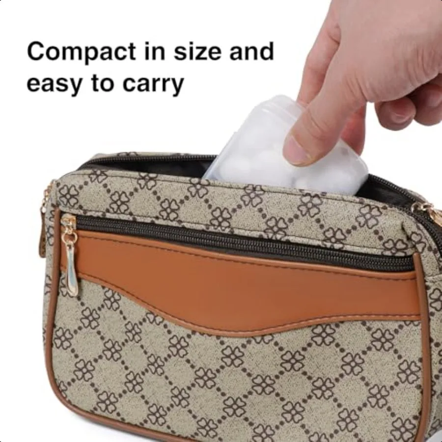 CGR Juego de hisopos de algodón de viaje Paquete portátil con 100 hisopos de algodón 12 rondas de algodón 12 bolas de algodón en caja de almacenamiento reutilizable f