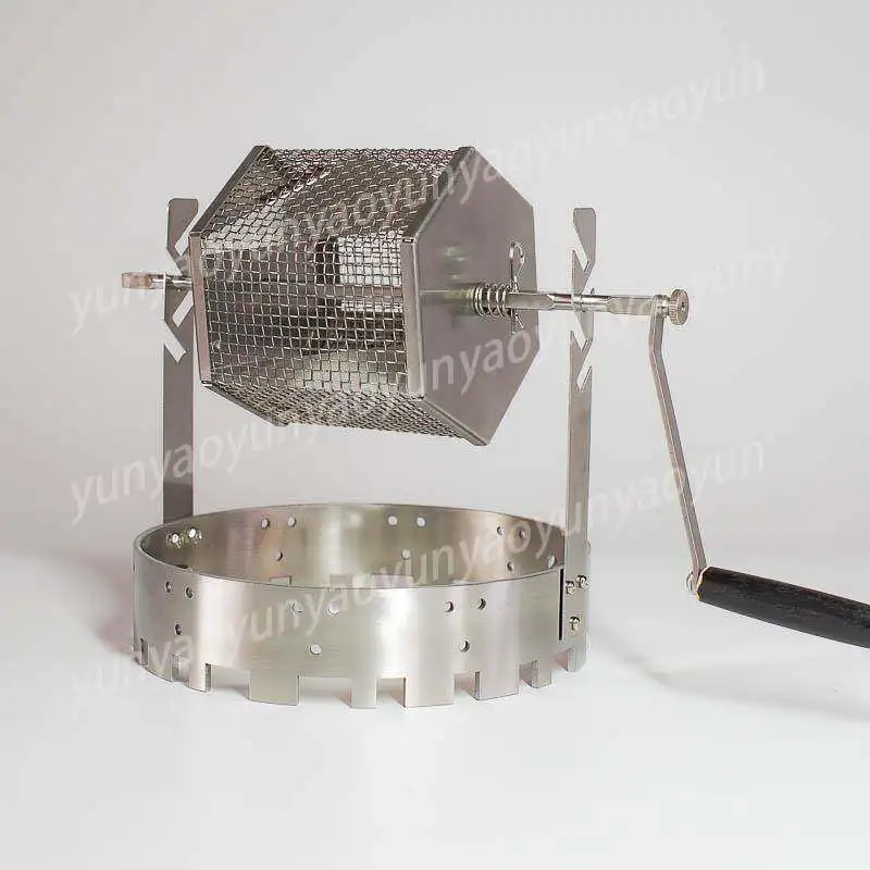 Home Japanese Style Hand Net Coffee Roaster Direct Fire Hand Crank Bean Baking Machine