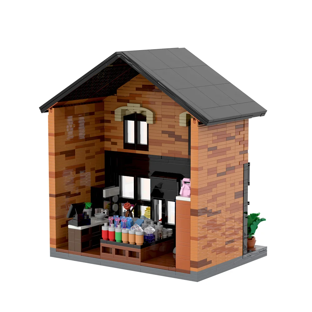 MOC Schitt's Creek Rose Apothecary Building Blocks Kit TV Icon Store Architecture Holiday Decor Bricks Toys Adult Gift