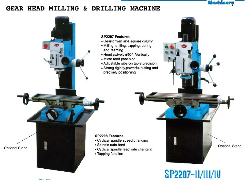 Home Use Mini ZAY7045FG Precision Small Bench Drill Milling Machine Metal Multifunctional Milling Tapping Machine SP2207-II