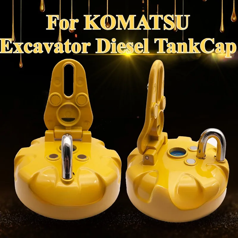 Excavator Diesel TankCap For Komatsu Hitachi Kobelco Kubota Sany Doosan Daewoo Anti-theft Fuel Tank Cap