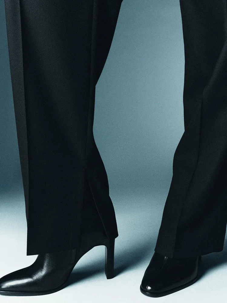 Zoete Faionable Casual 2025 Winter Nieuwe vrouwen Mix Fiber Geplooide Broek midden Taille Veelzijdige Ele Chinese Sle Kleding