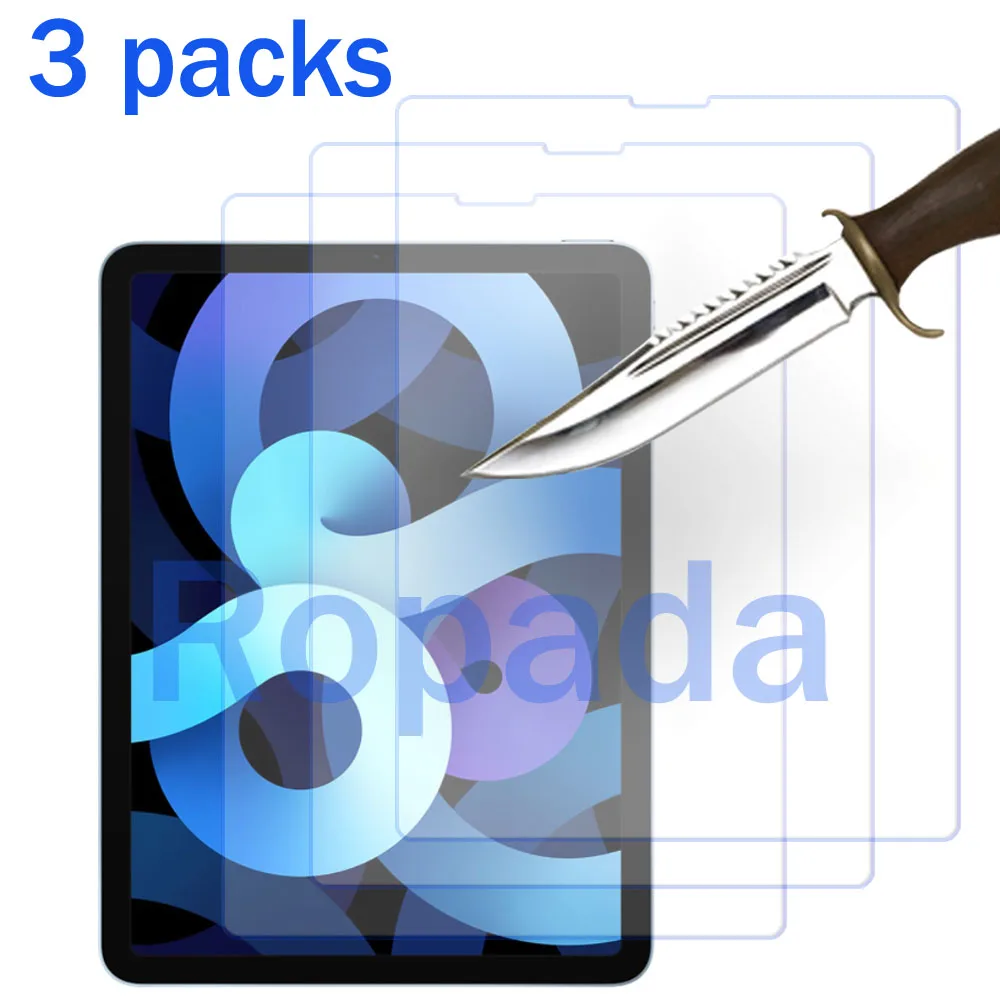 

3 шт. стеклянная защитная пленка для экрана для Ipad 2 3 4 air 2022 10th 10.9 5th pro 7.9 9.7 10.2 7th 8th 9th поколения 10.5 mini 6 5