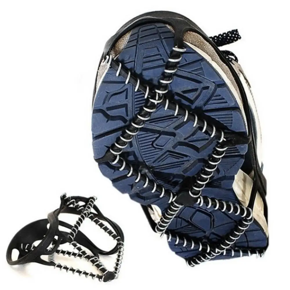 Karabiner 1Pair Outdoor Sports Schuh Abdeckung Nicht-slip Steigeisen Ice Grip Gehen Traktion Stollen Camping Ausrüstung карабин для ключей