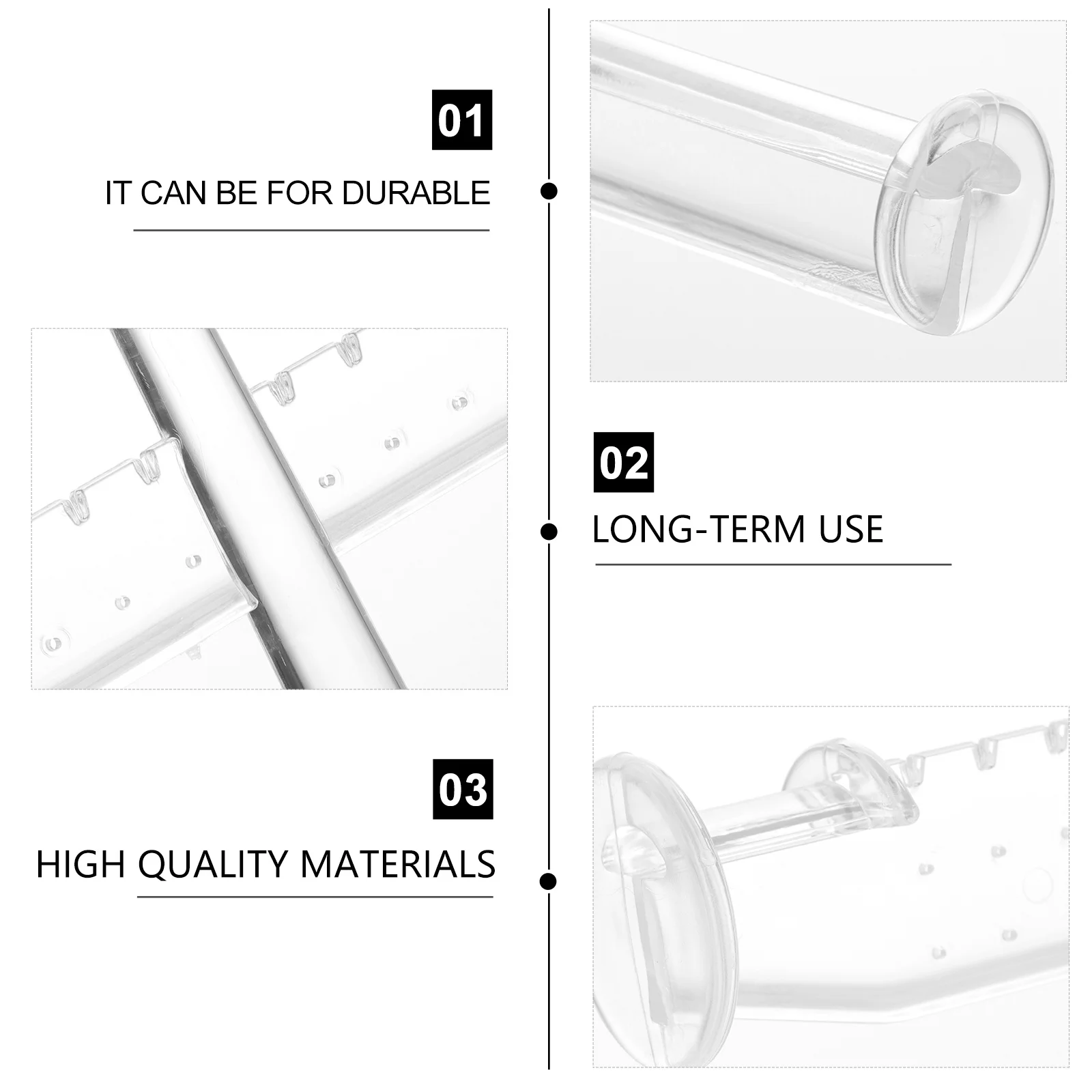 Creative Jewelry Stand 3 Tier Durable Plastic Tower Organizer with Storage Base Practical Jewelry Holder for Desk