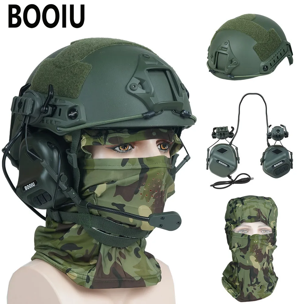 casco-tactico-booiu-para-airsoft-ajustable-para-paintball-caza-tiro-al-aire-libre-con-auriculares-y-mascara-casco-protector-de-abs-con-audifonos