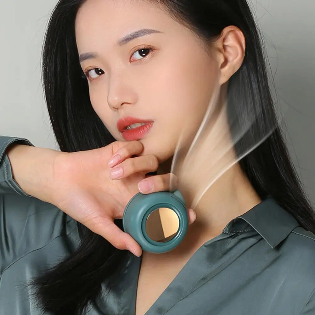 Mini Portable Handheld Clip Fan Leafless Small Whirlwind Fan for Daily Outdoor Travel Waist Hanging Design