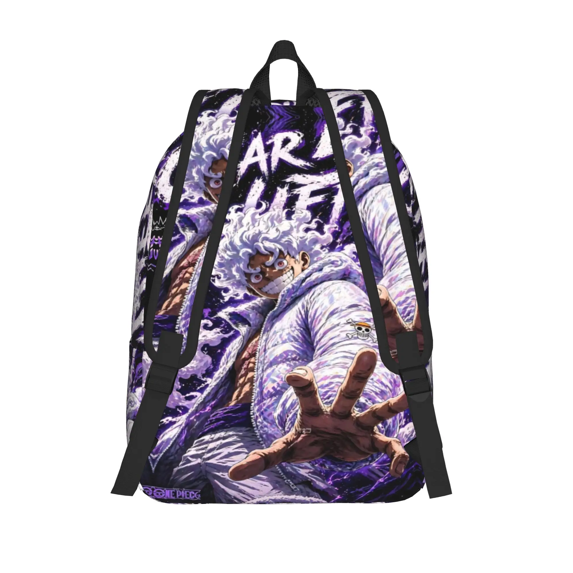 Fashion One Piece Anime LUFFY 5 Backpack  Mochilas Portable High School Sturdy Shoulder Rucksack