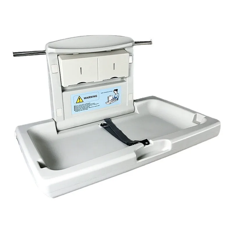 Wall-mounted public toilet table Nylon safety flipping bed safety folding