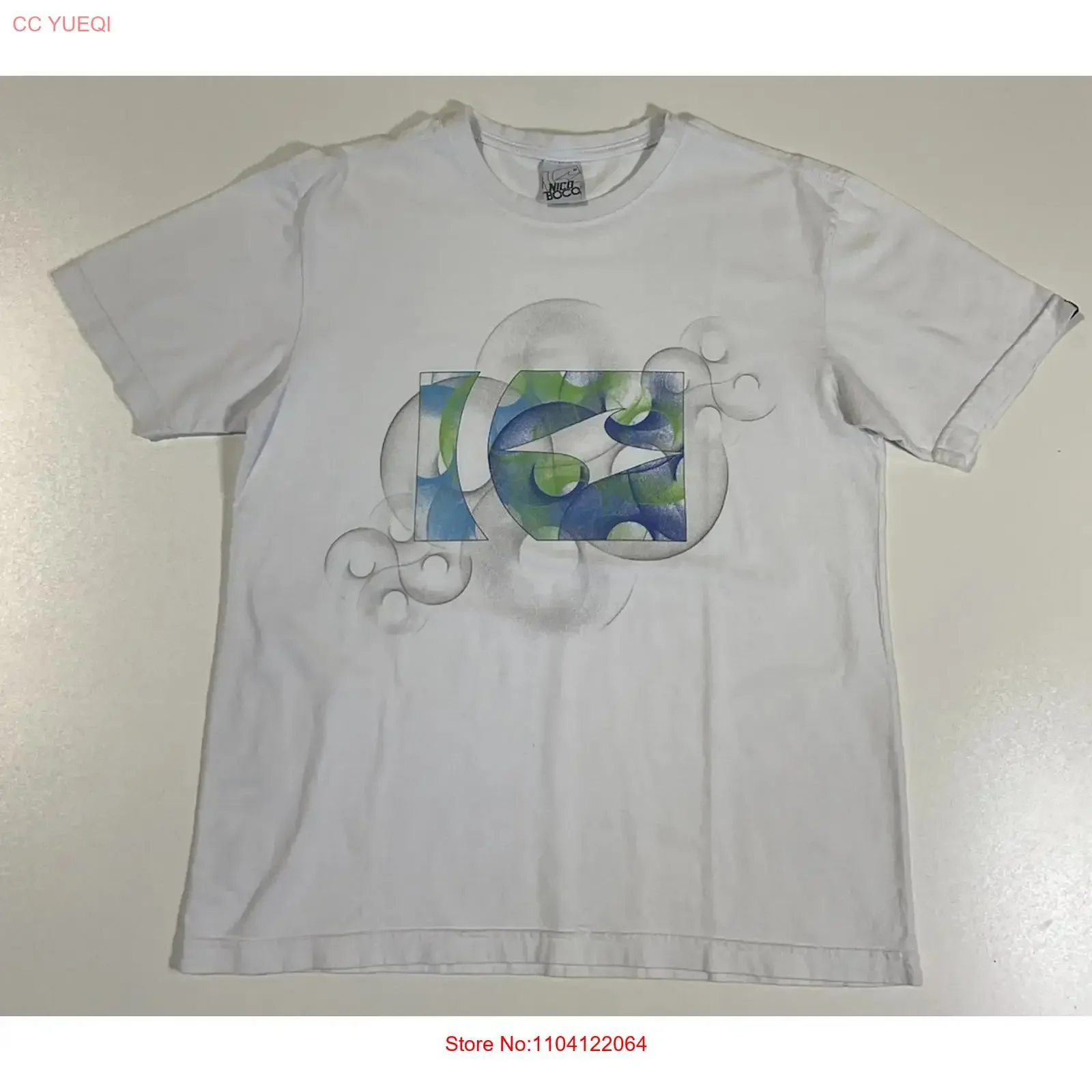 Vintage Nico Boco Surf T Shirt Sz M Abstract Cyber Art Brazil Streetwear 90s vintage Washed Stylish Soft fashion streetwear